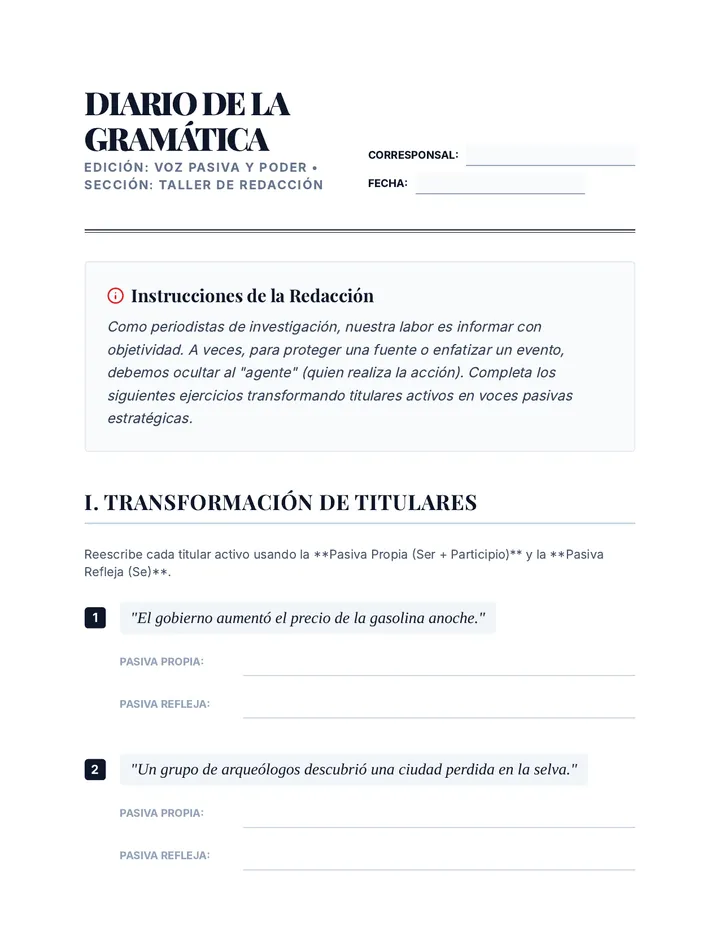 Headline Rewriting Worksheet