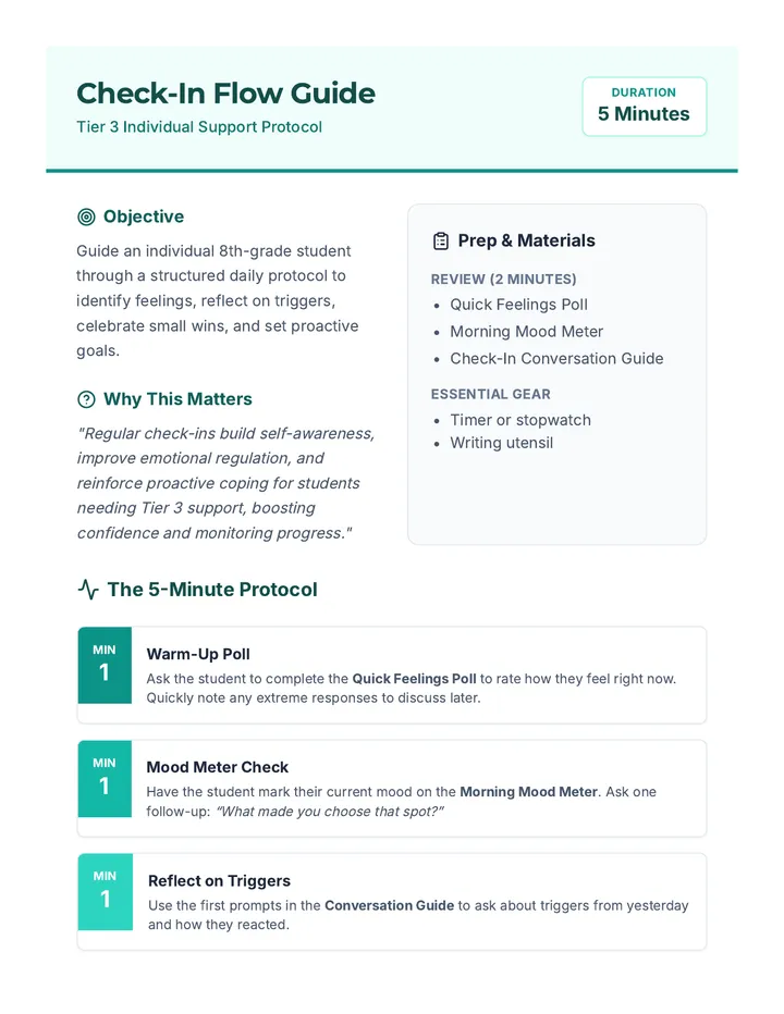 Check In Flow Guide