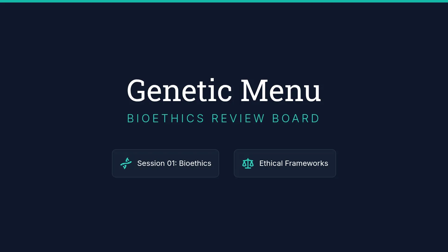 Genetic Menu Slides