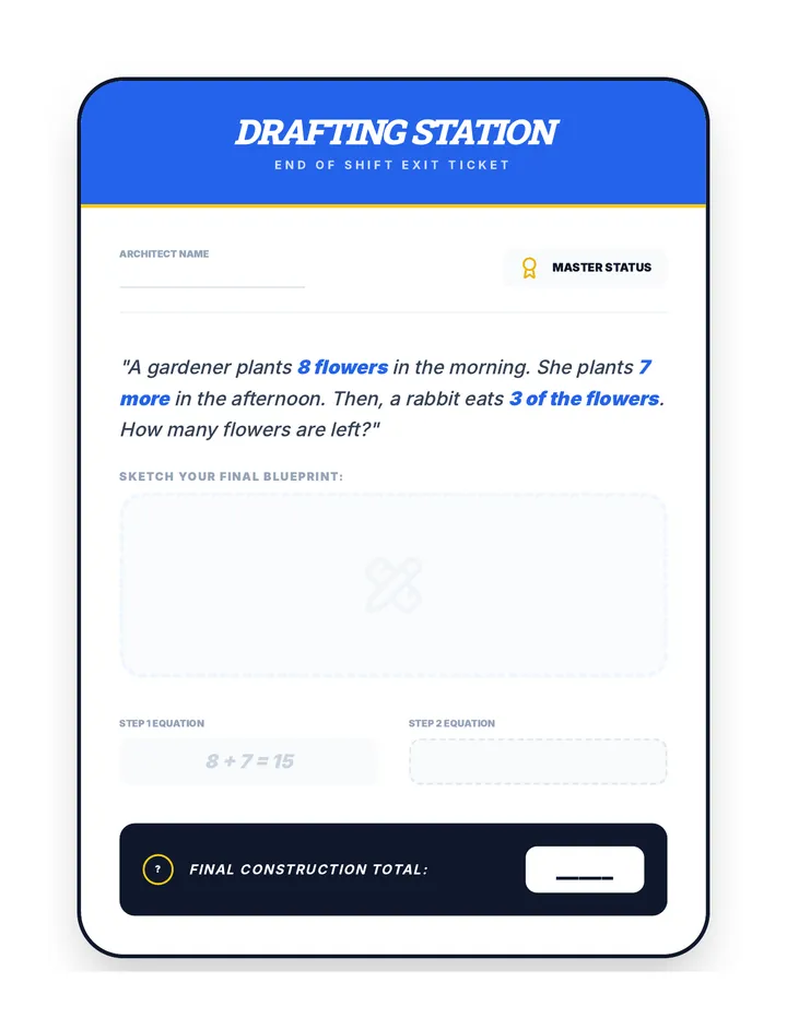 Drafting Station Exit Ticket
