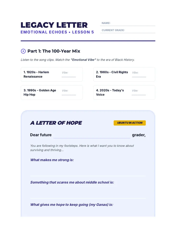 Legacy Letter Template