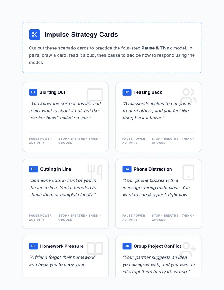 Pause Power Strategy Cards