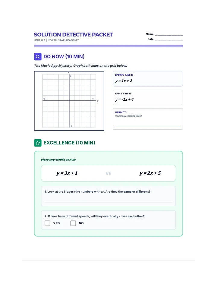 Systems Solutions Student Packet