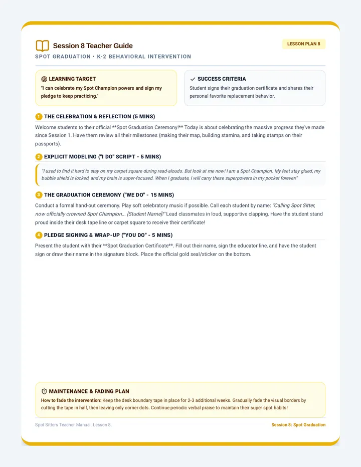 Spot Graduation Teacher Guide