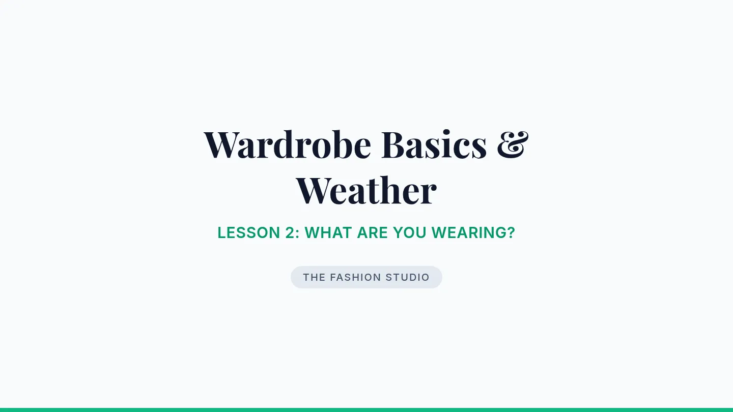 Wardrobe Basics Slides