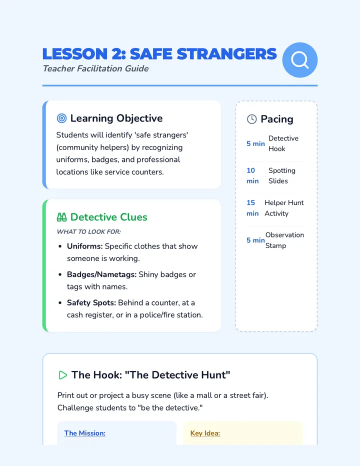 Safe Strangers Teacher Guide