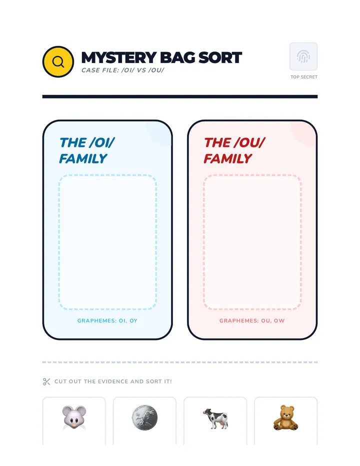 Mystery Bag Sort Activity