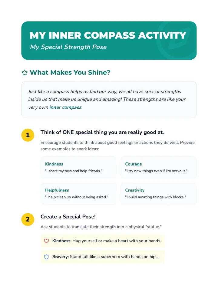 Compass Pose Activity Guide