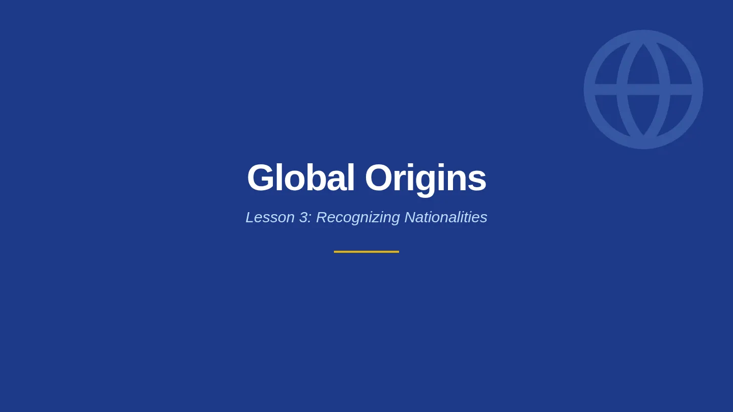 Global Origins Slides
