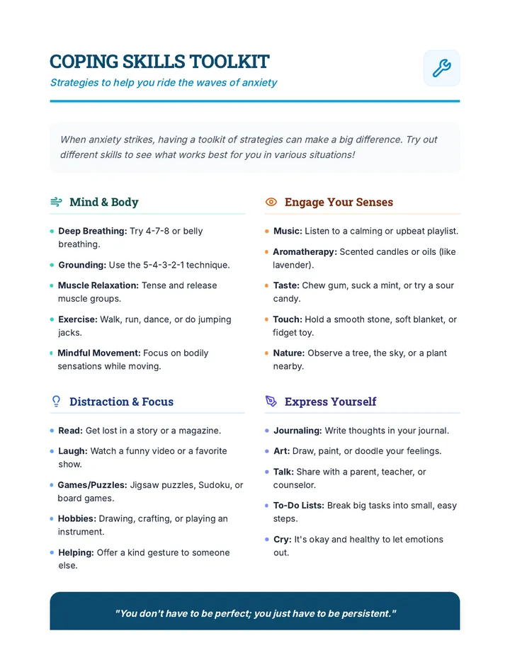 Calm Currents Coping Handout