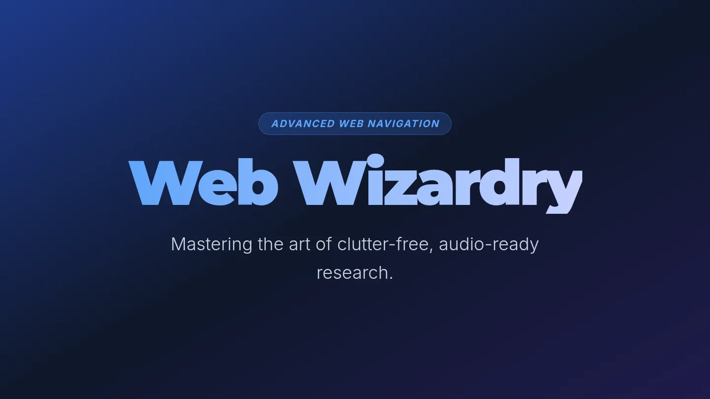 Web Wizardry Slides