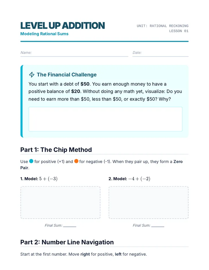 Addition Ascent Worksheet
