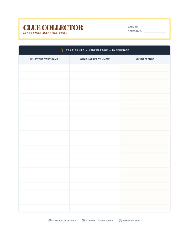 Clue Collector Organizer