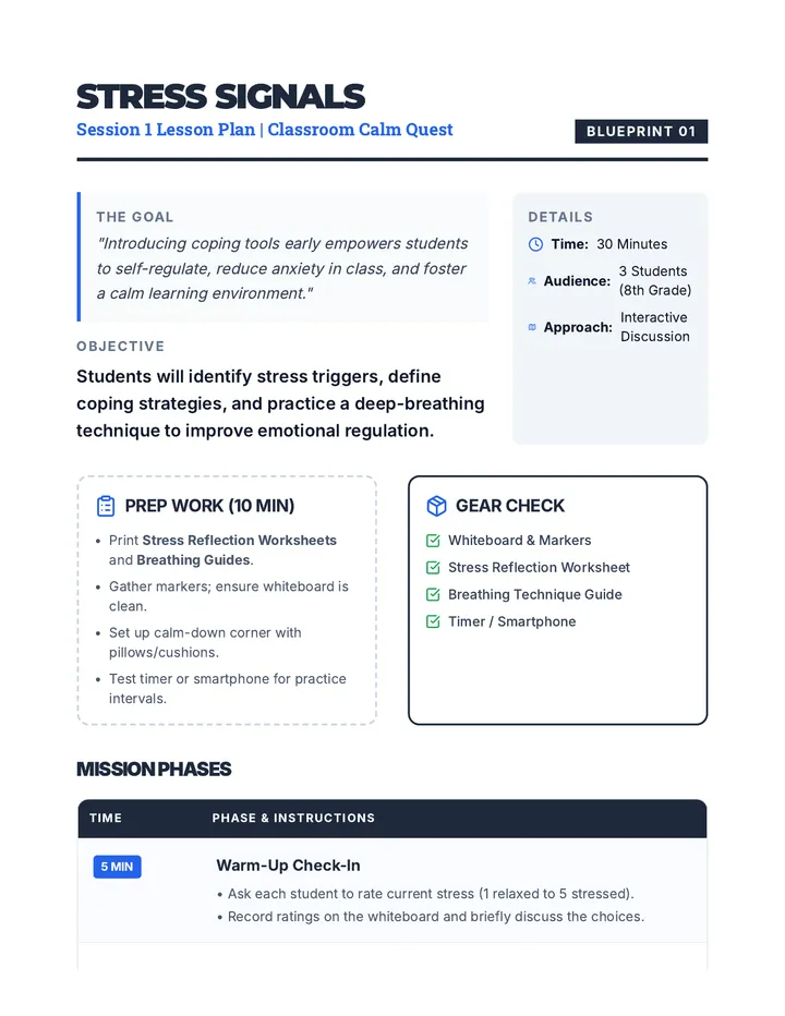 Session 1 Lesson Plan
