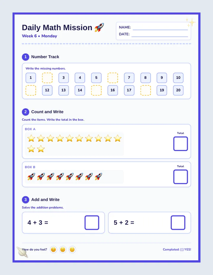Week 6 Monday Worksheet