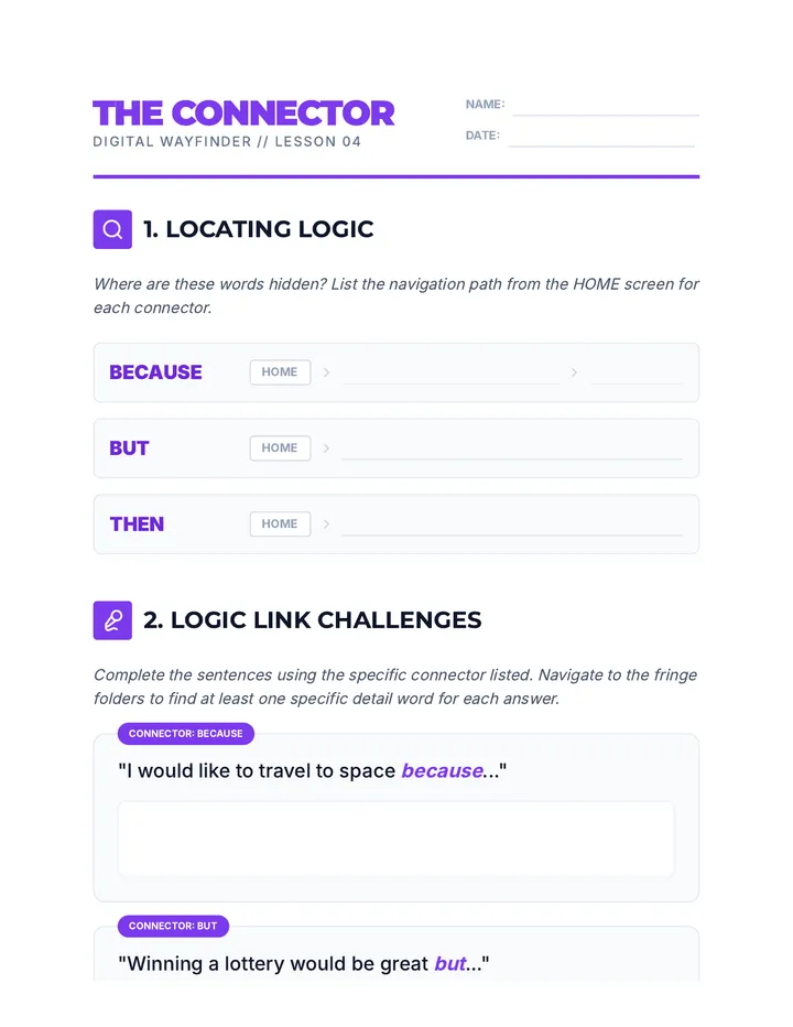 Connector Worksheet