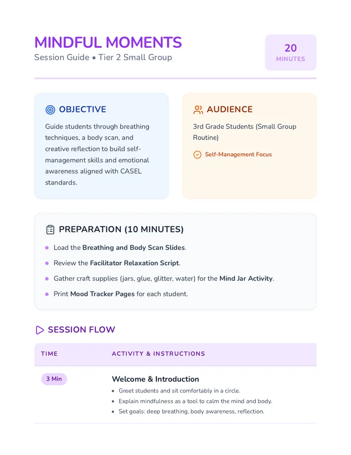Mindful Moments Session Guide