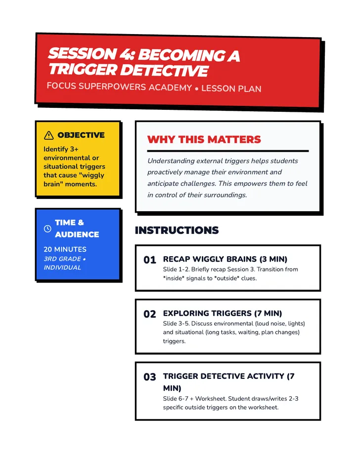 Session 4 Plan Trigger Detective