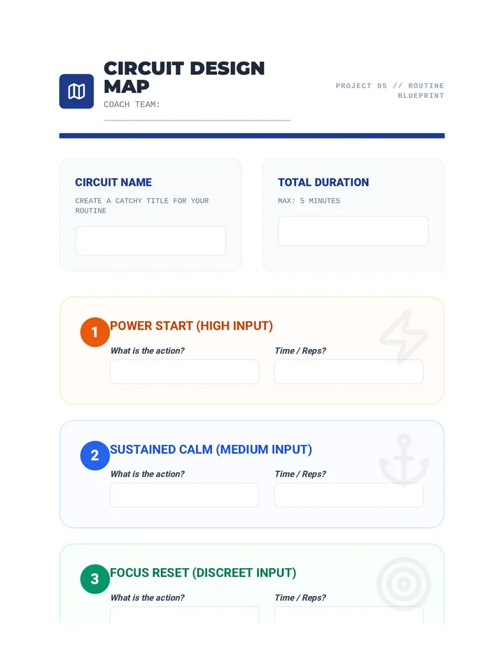 Circuit Design Map Worksheet