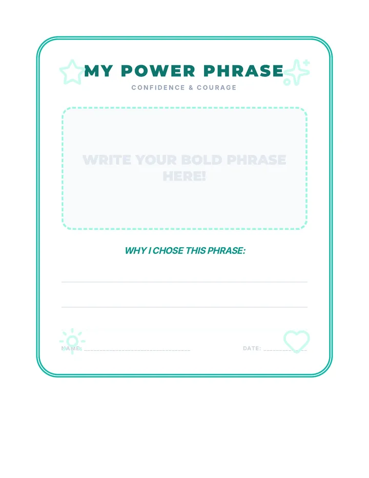 Self-Talk Poster Template