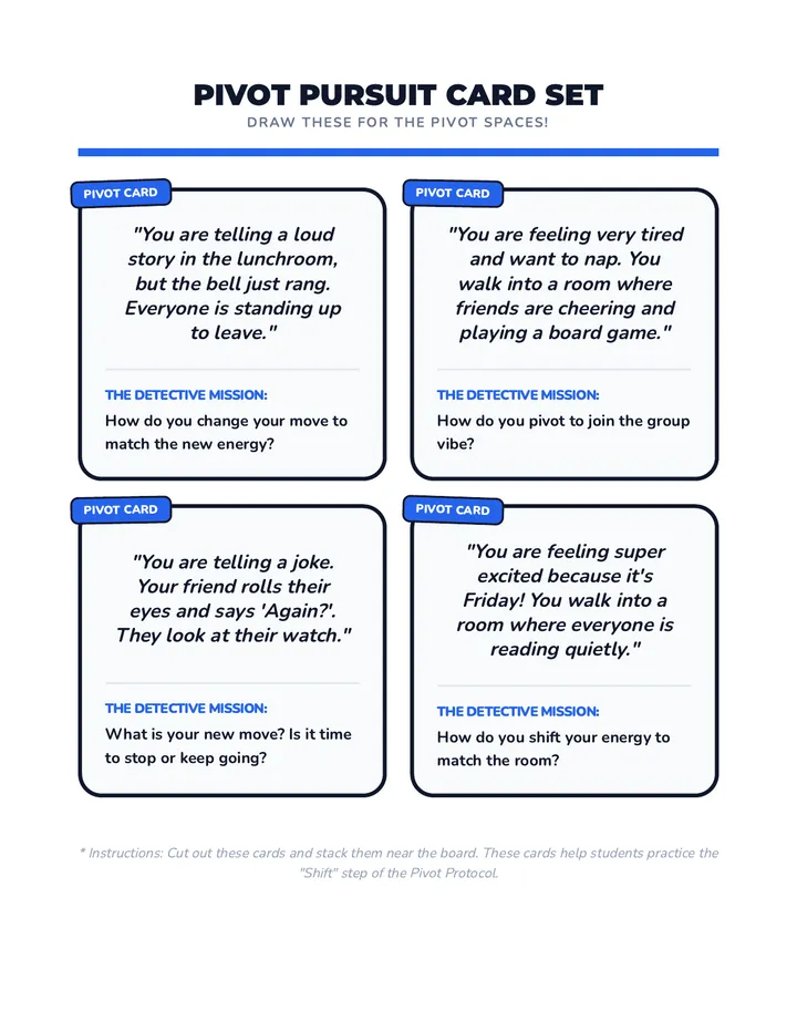 Pivot Pursuit Cards