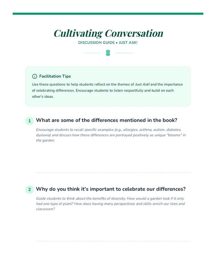 Cultivating Conversation Discussion Guide