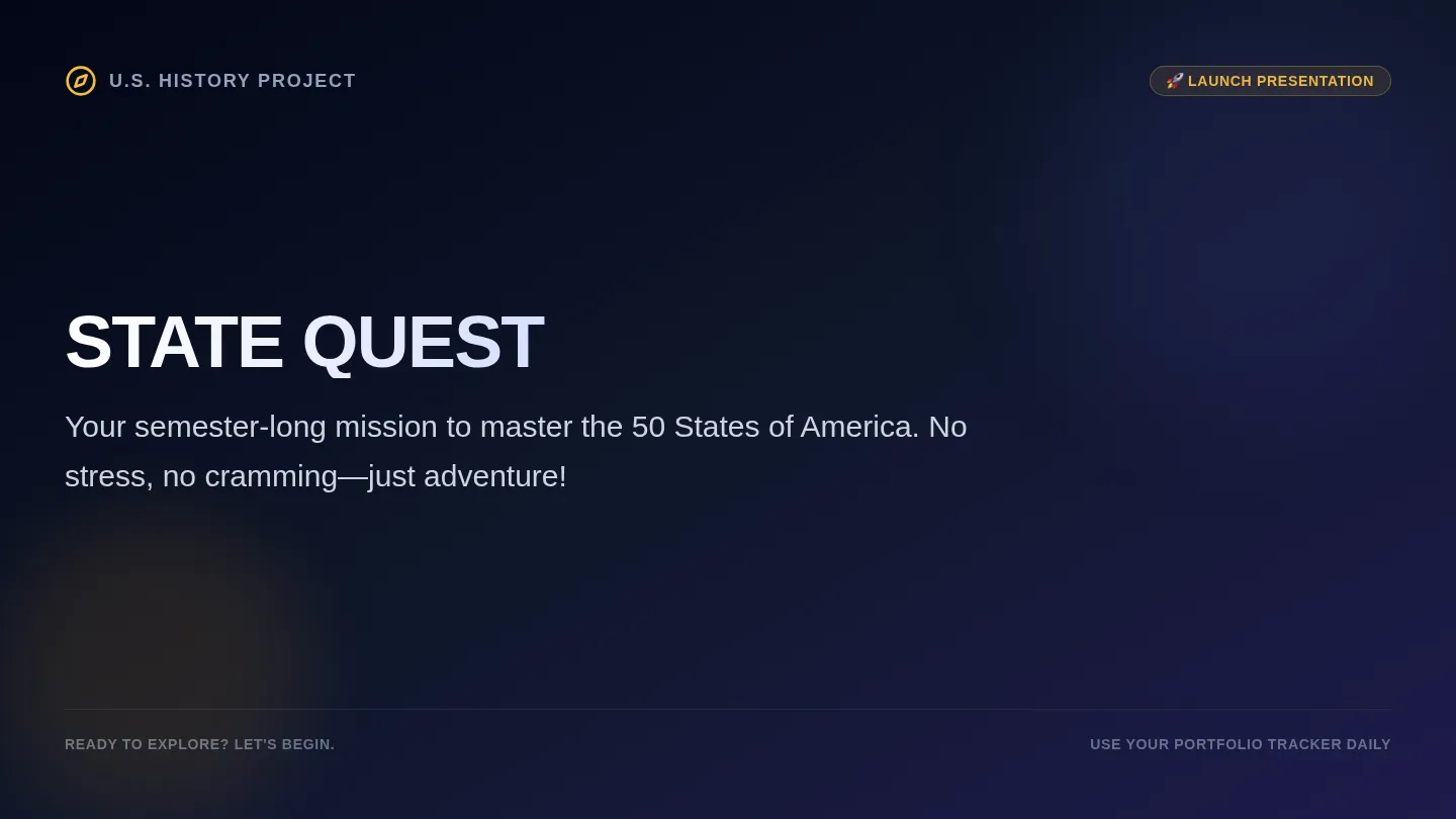 State Quest Launch Slides