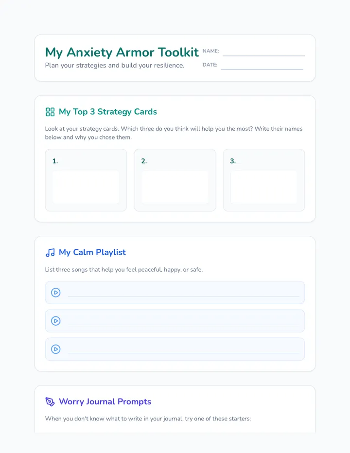Anxiety Toolkit Planner