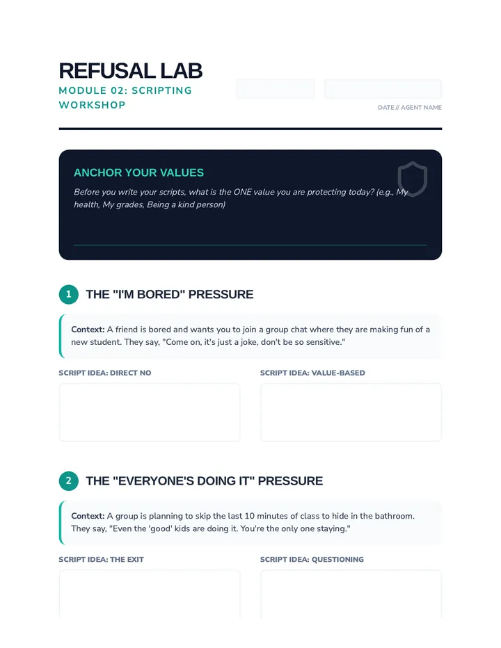 Refusal Lab Worksheet