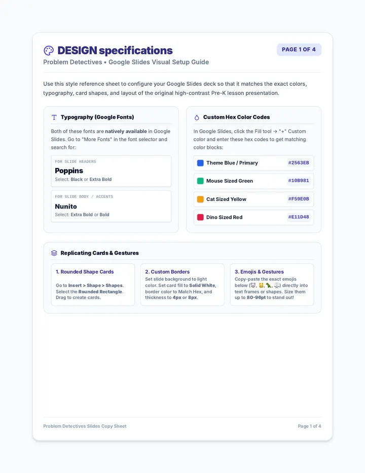 Slides Copy Sheet