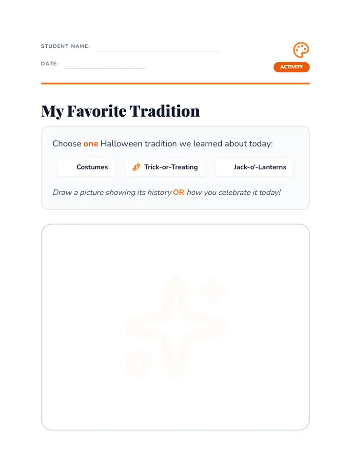 Halloween History Activity