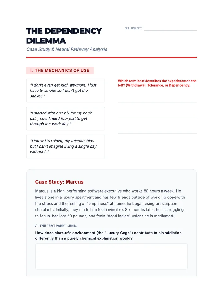 Dependency Dilemma Worksheet
