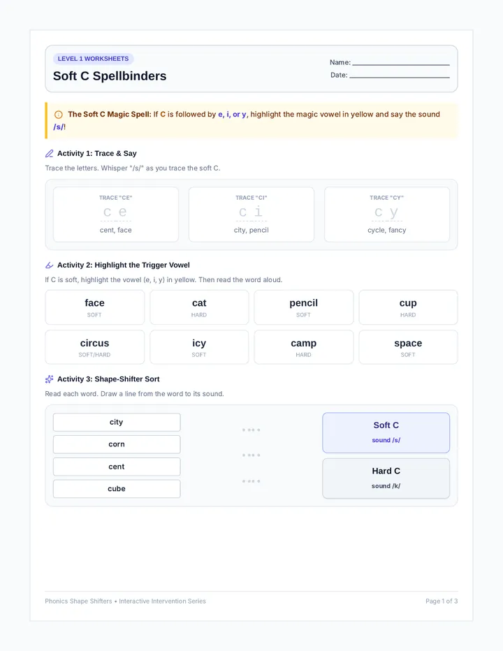 Shape Shifter Worksheet Pack