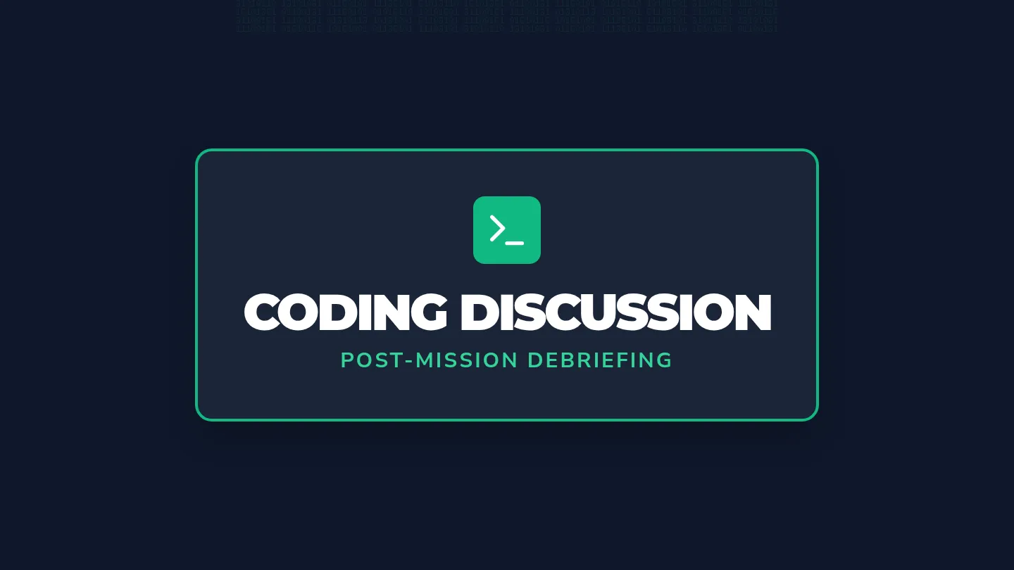 Coding Discussion Slides
