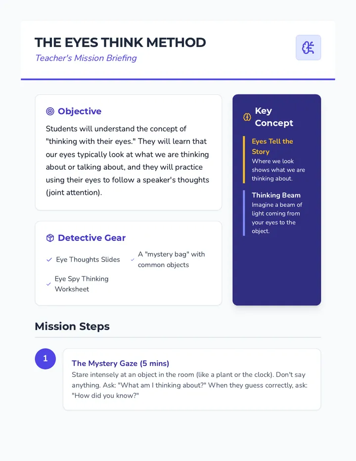 Thinking Eyes Teacher Guide