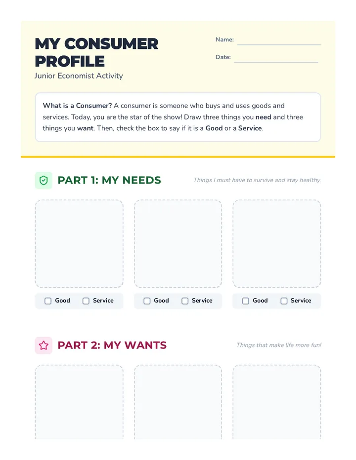 Consumer Profile Worksheet