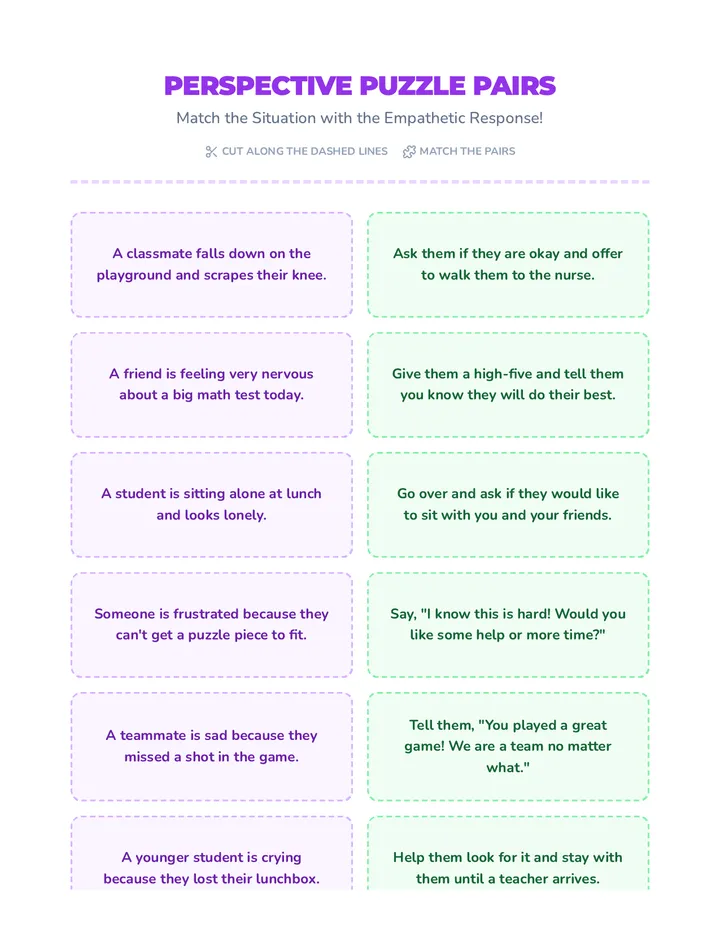 Perspective Puzzle Pairs Activity