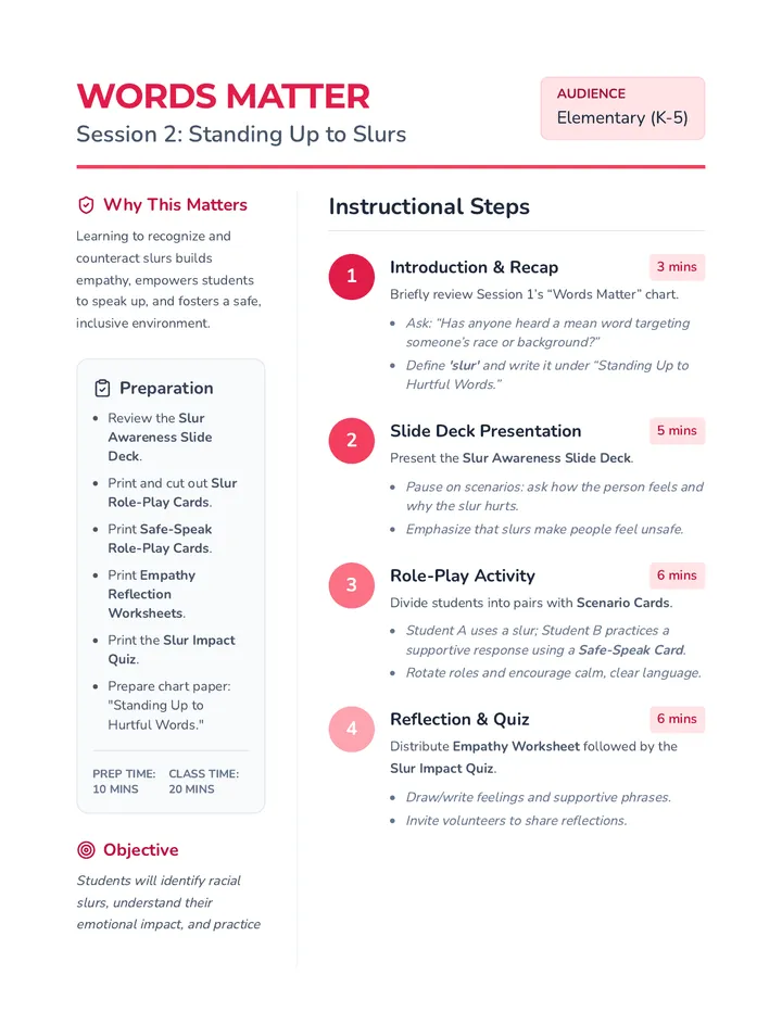 Session 2 Lesson Plan Guide