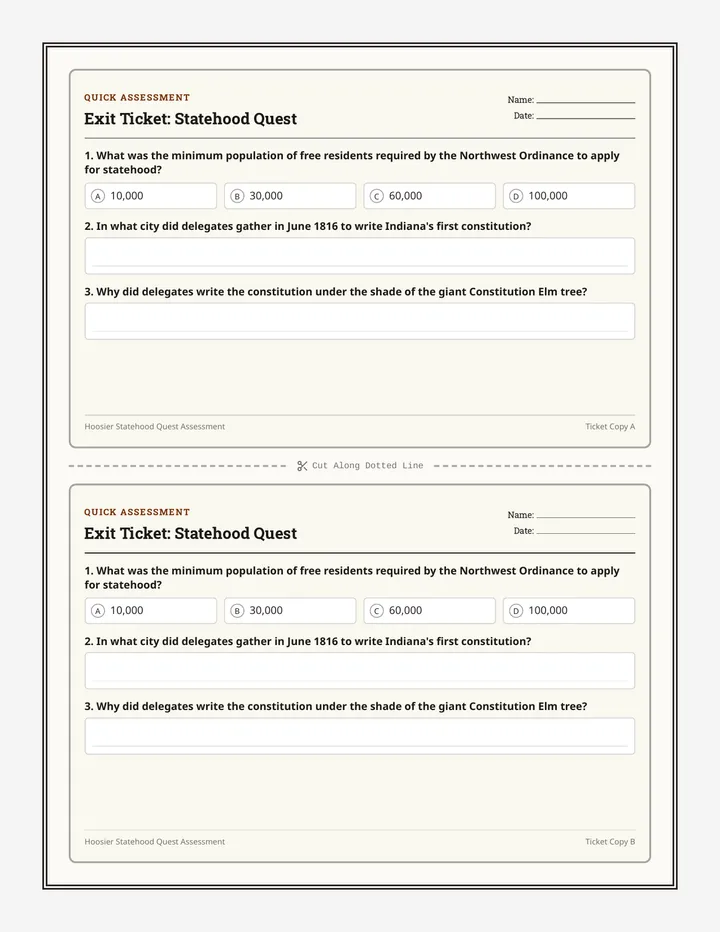 Statehood Quest Exit Ticket