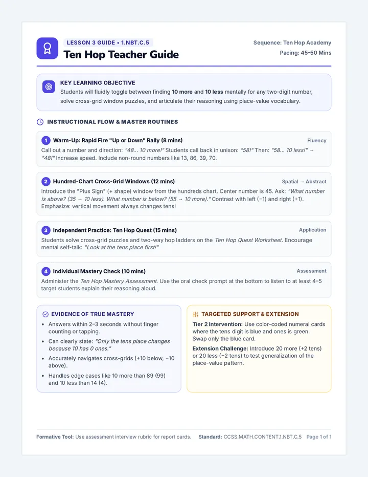 Ten Hop Teacher Guide