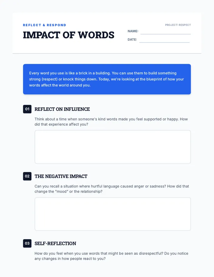 Session 1 Impact Discussion Worksheet