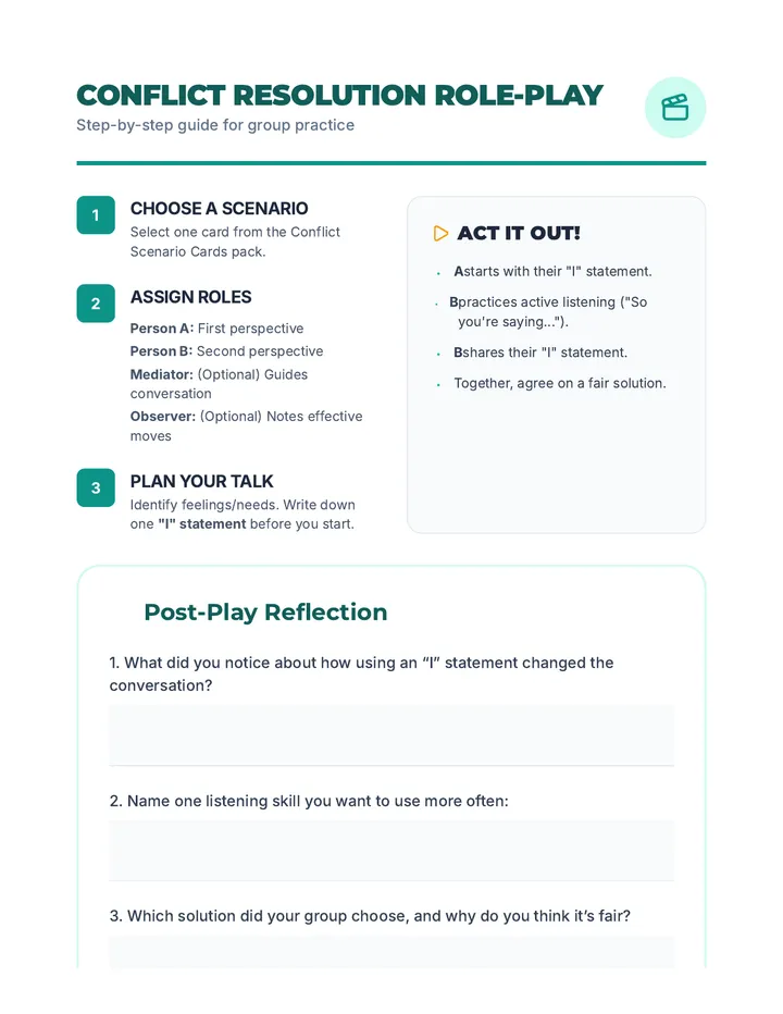 Role-Play Activity Guide Activity Sheet