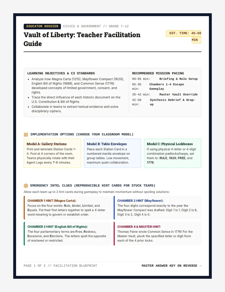Lockbox Master Teacher Guide