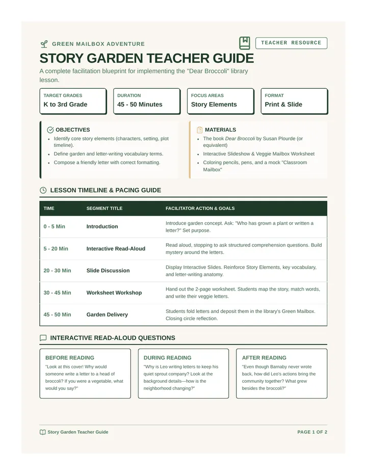 Story Garden Teacher Guide