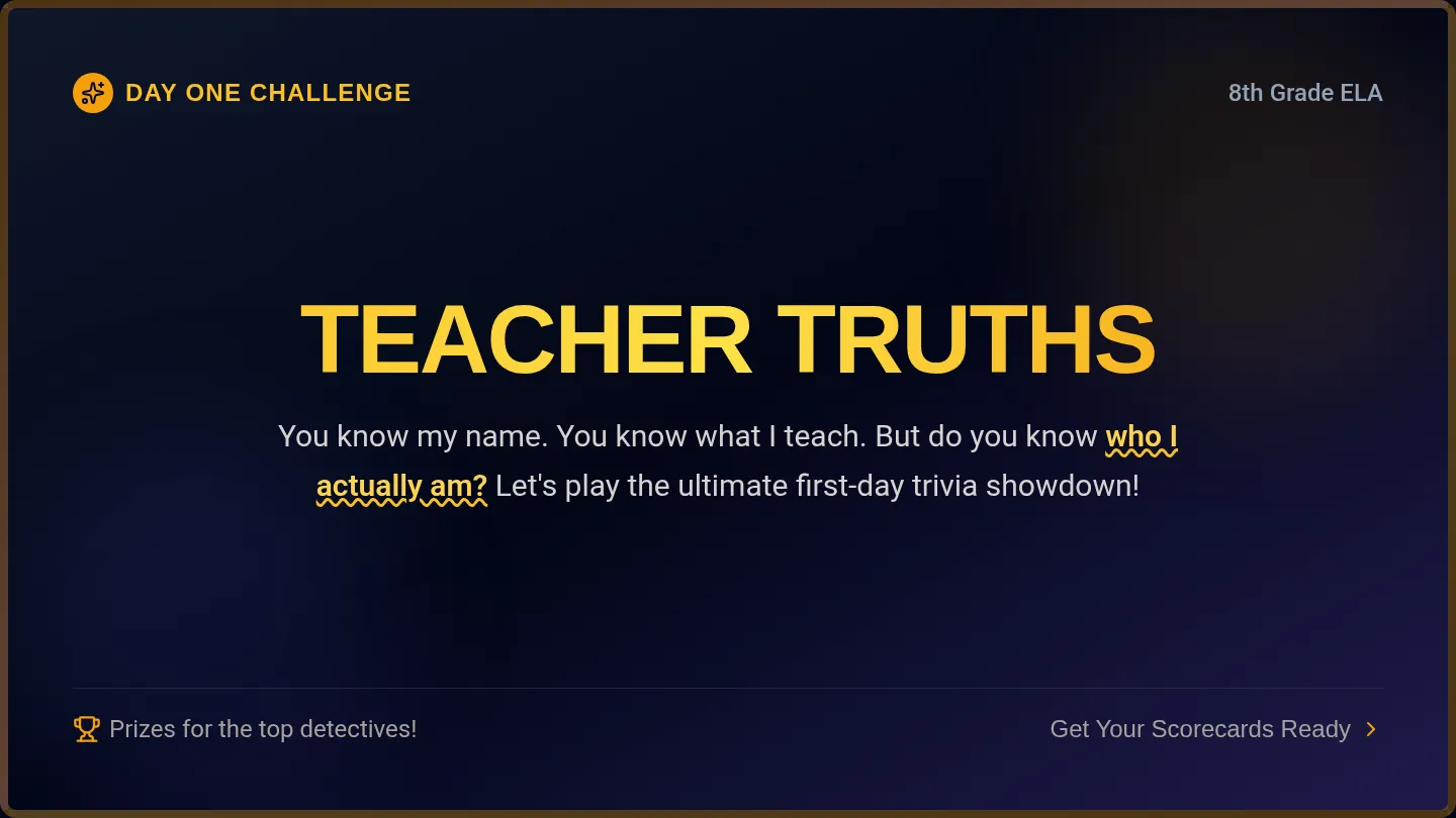 Teacher Truths Slides