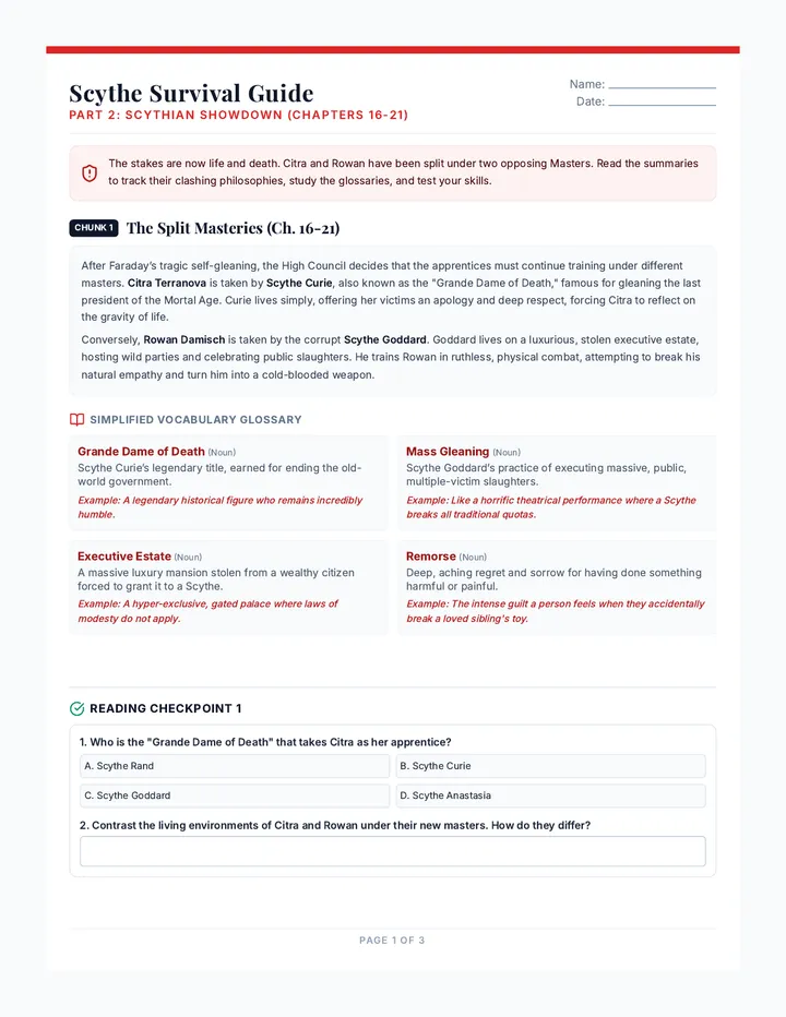 Scythian Showdown Study Guide