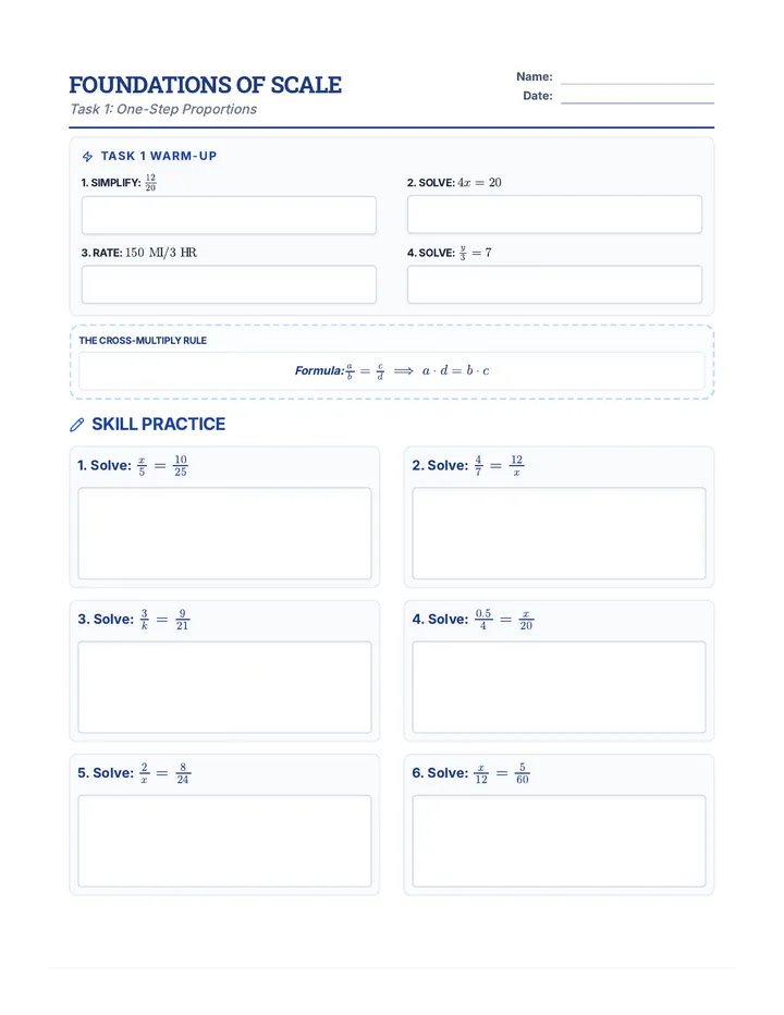 Foundations Scaling Worksheet