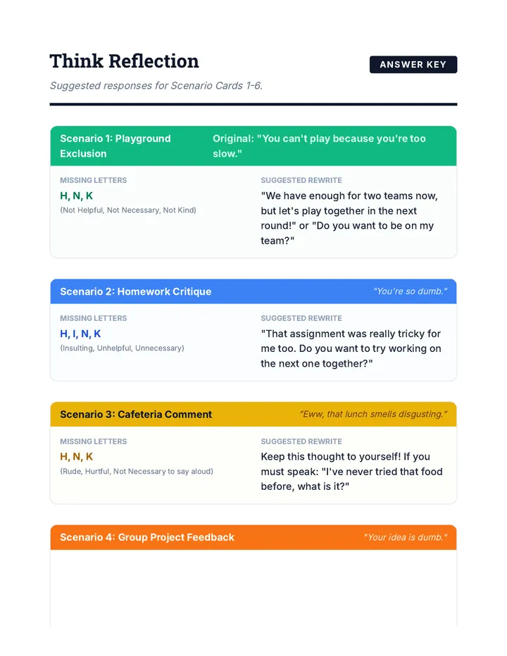 Think Answer Key