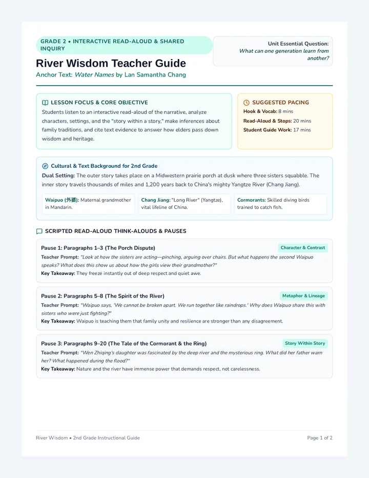 River Wisdom Teacher Guide