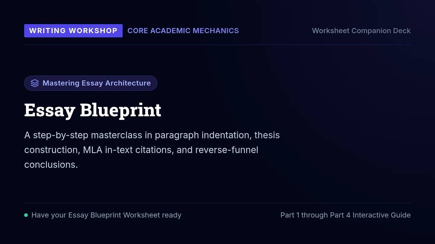 Essay Blueprint Slides